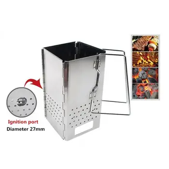 

HobbyLane Outdoor Wood Stove Folding Portable Detachable Grill Stainless Steel Camping Stove Wood Stove Camping Stove Hot Sale