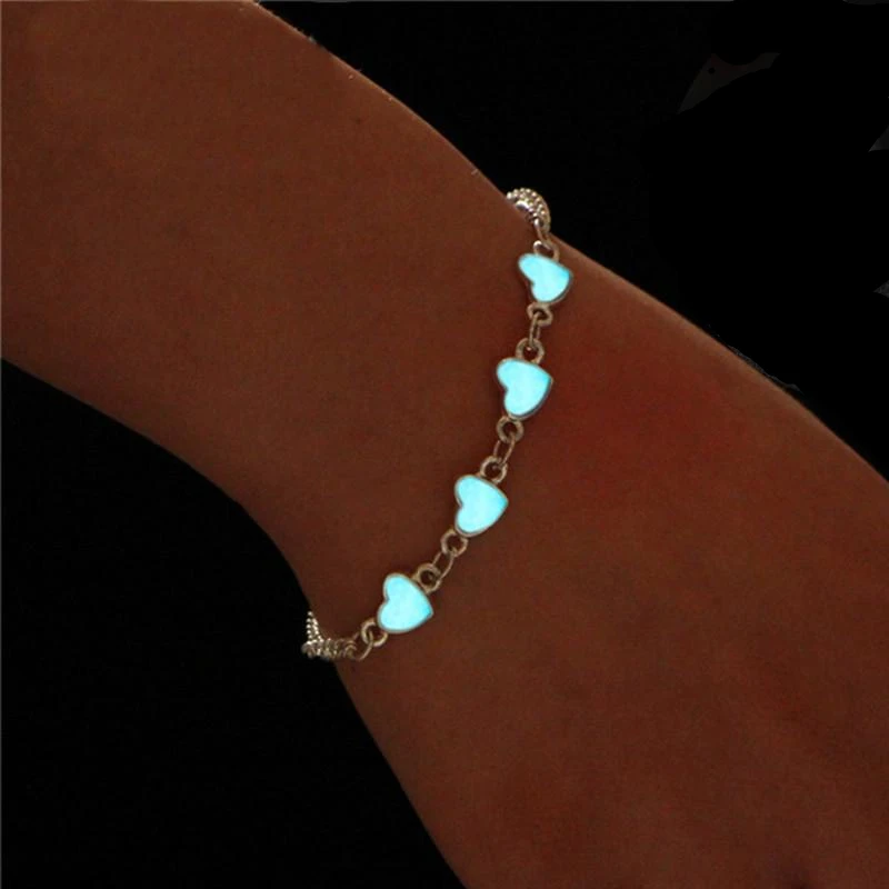 Summer Luminous Ankle Heart Star Pendant Bracelet Sandal Sexy Beach Leg Chain Women Anklets Jewelry Summer Luminous Ankle Heart Star Pendant Bracelet Sandal Sexy Beach Leg Chain Women Anklets Jewelry