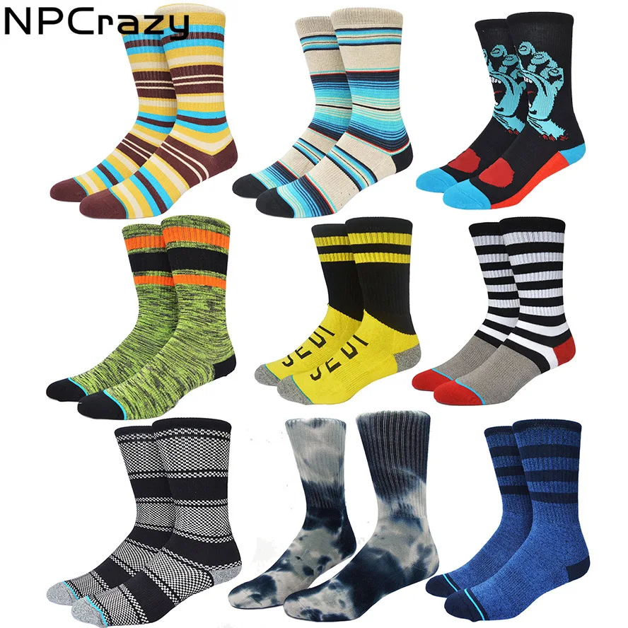 

2017 Hit Color Strip Basketball Socks Combed Cotton Towel Bottom Nakefit Skateboard Socks Outdoor Sport Travel Men Sport Meias