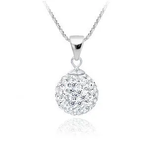 Shamballa Jewelry Pendant Necklaces White New Shamballa Necklaces Micro Pave CZ Disco Ball Beads Shamballa Necklaces