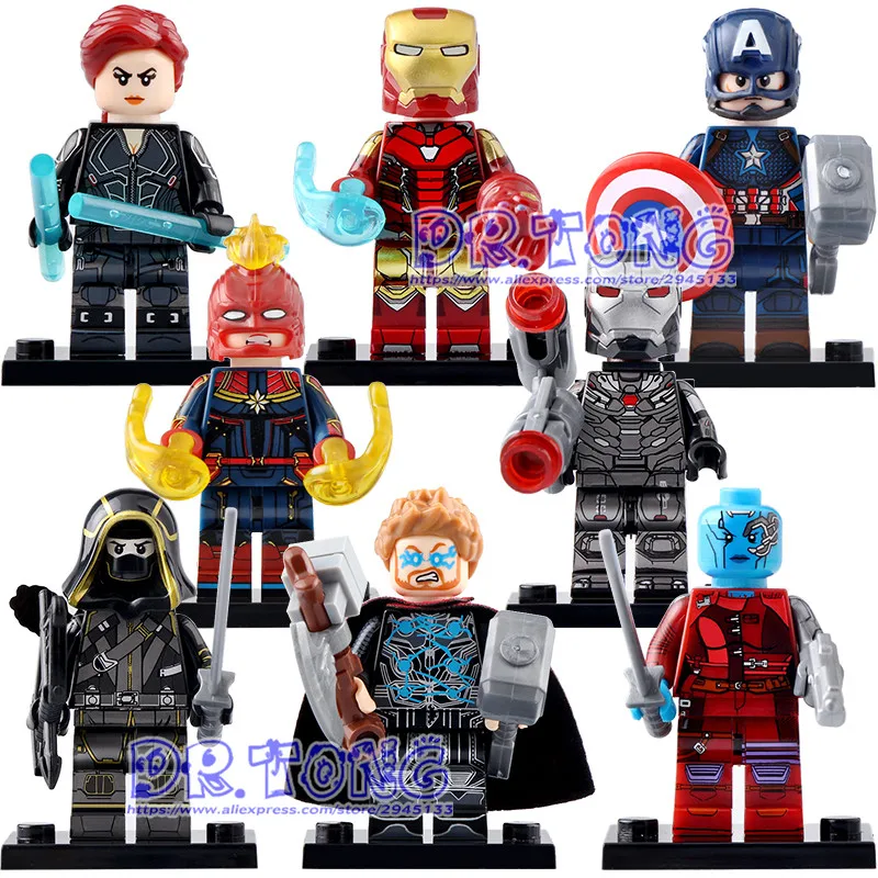 

50pcs Building Blocks Avengers 4 Endgame Captain Marvel Iron Man Captain America Hammer of Thor Hulk Nebula Hawkeye Toys WM6056