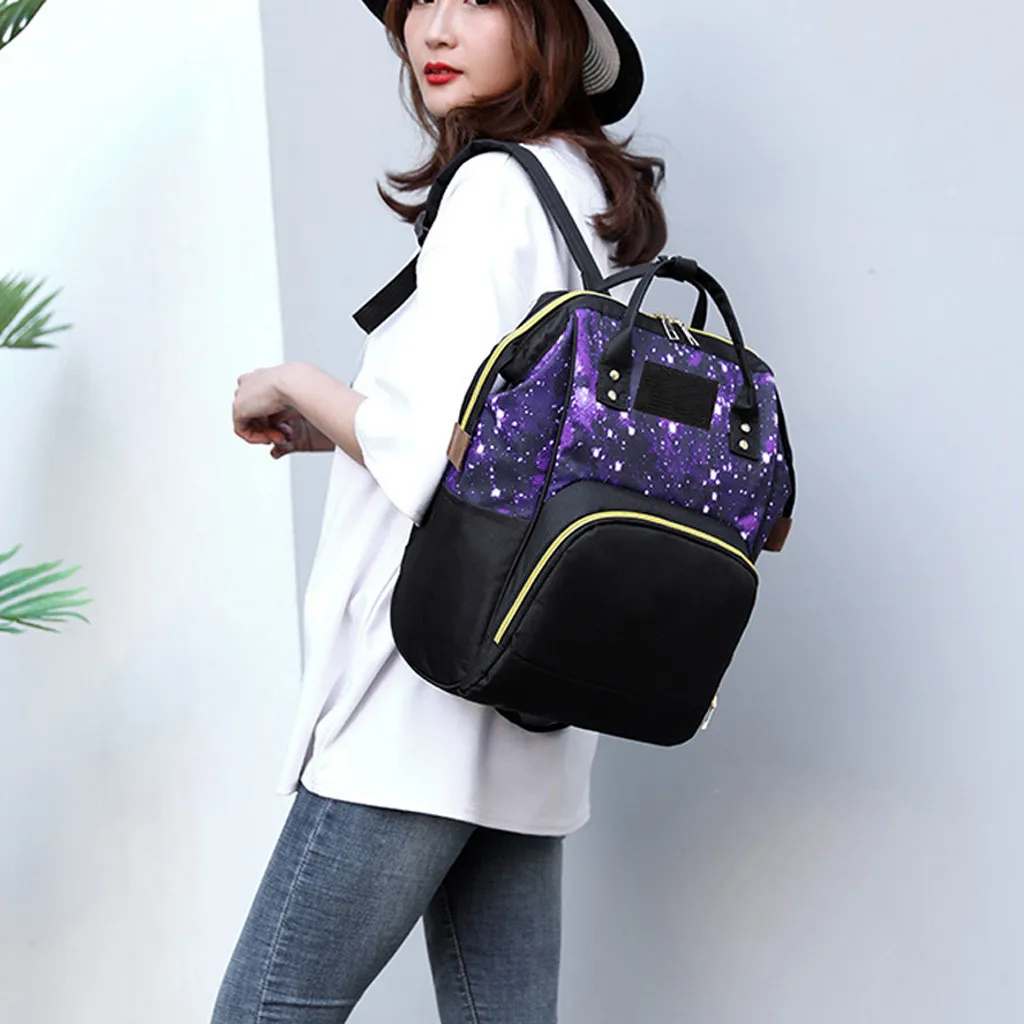 

CONEED Simple Zipper Oxford Fashion Designer Mummy Nappy Bottle Bag Large Capacity Baby Bag Travel Backpack Nursing Bag APR26