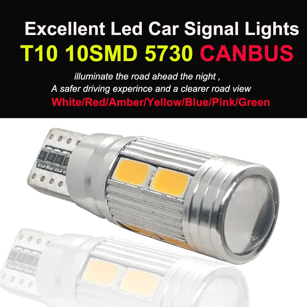 10 шт. светодиодный T10 CANBUS W5W 194 168 501 интерьер автомобиля лампы Нет Ошибка smd 5630 5730