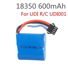 3.7v 600 mah 18350 15c SM-4P lipo bateria para udi001 udi 001 rc barco lipo bateria