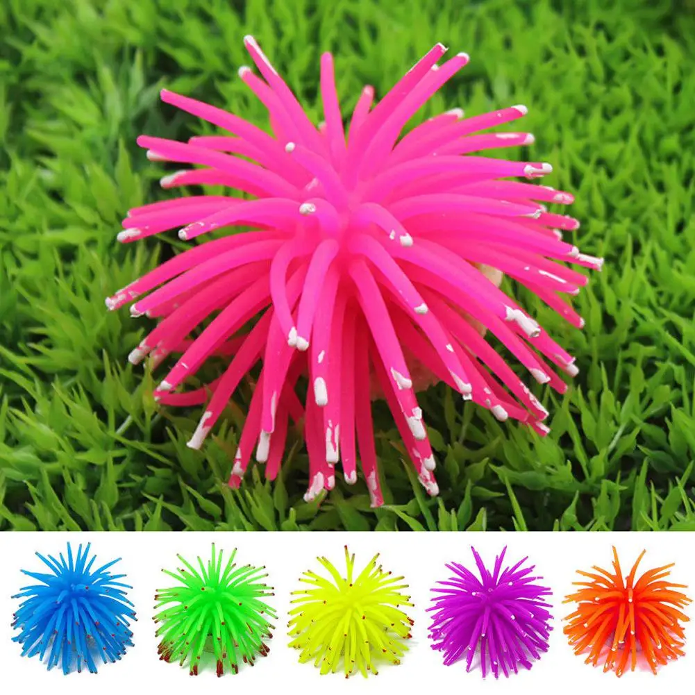 

Mini Aquarium Supplies Swing Aquarium Tank Decorations mini Simulation Sea Urchin Ball 6 colors