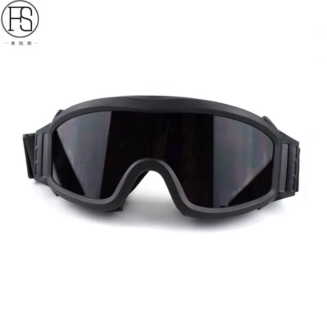 Тактические армейские защитные очки военные Oculos страйкбол очки Пейнтбол Очки для стрельбы мотоцикл Wargame ветрозащитные защитные очки - Цвет: Черный