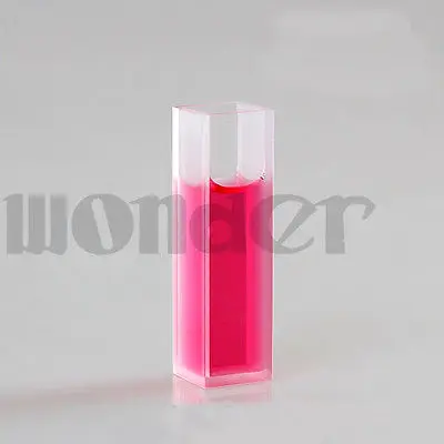 10mm de Comprimento de Caminho Célula com Telfon Tampa e do Inferior para Espectrofotômetros e do Nível Jgs1 Quartzo Cuvette da Nível uv