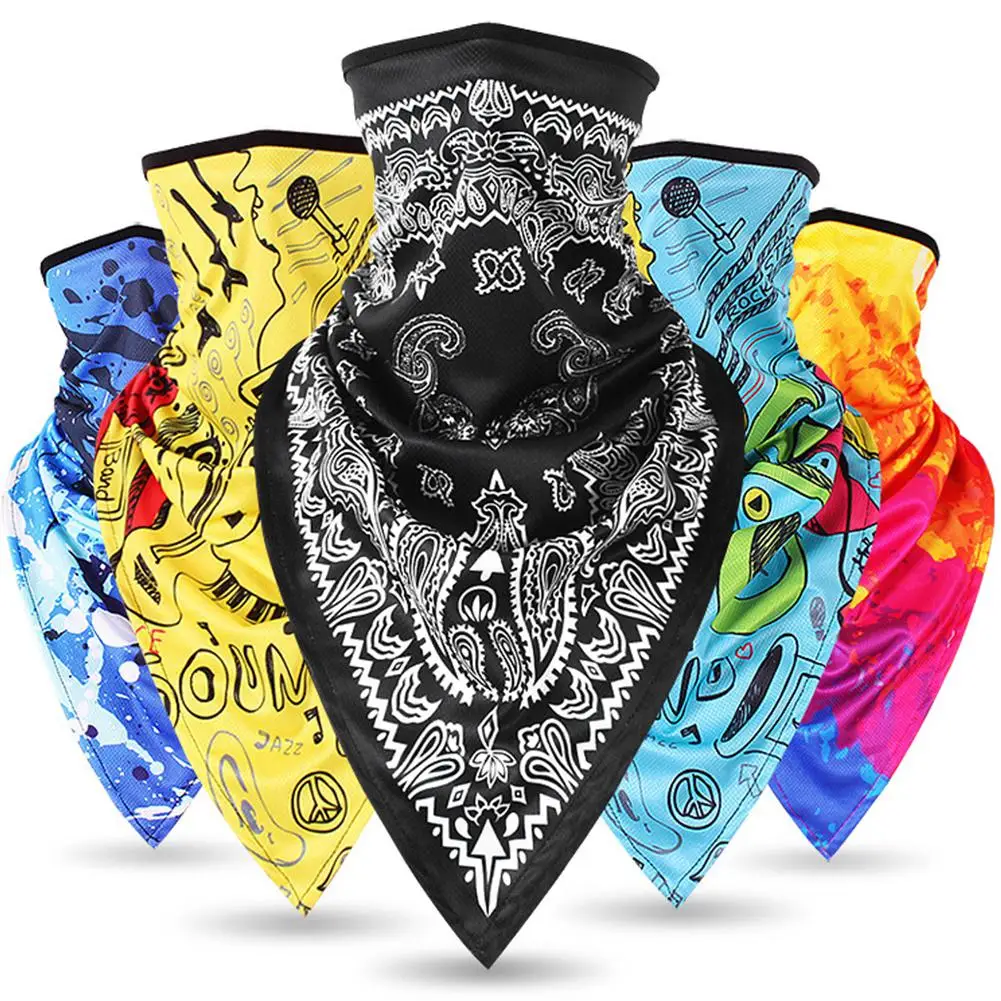 Hobbyлейн унисекс печати треугольник ветрозащитный езда шарф маска с защитой от УФ Открытый Альпинизм лыжный рыбалка головной убор шаль
