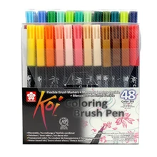 6 шт., 12 шт., 24 шт., 48 шт., японская кисть sakura koi, мягкая насадка, ручка, Halo dying, кисть для смешивания, с буквами