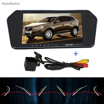 

Dynamic Trajectory Steering wheel control Waterproof Rearview backup parking Camera + LED Color Screen 7 inch Car Mirror Monitor