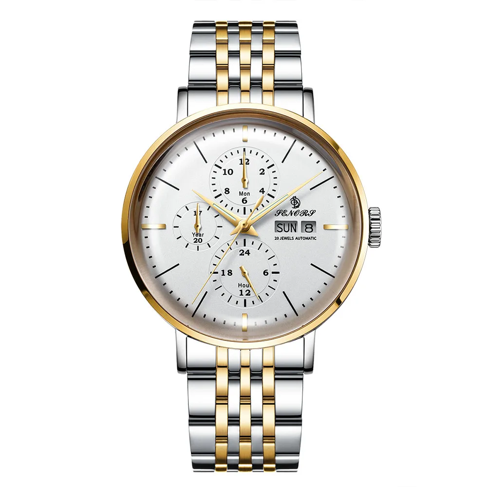 

business Winner Watch Men Skeleton Automatic Mechanical Watch Gold Skeleton Vintage Men's Watch stainless steel Top Brand Luxury