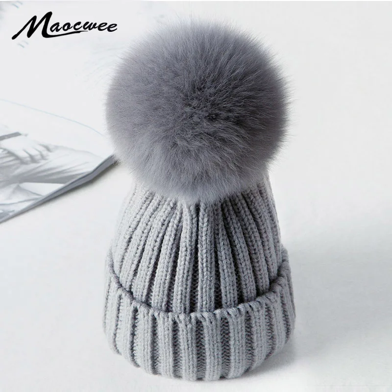 

Brand Beanies Knitted Cap Women Spring Winter Hats Crochet Hat Rabbit Fur Pompons Ear Protect Casual Cap Chapeu Feminino 2017