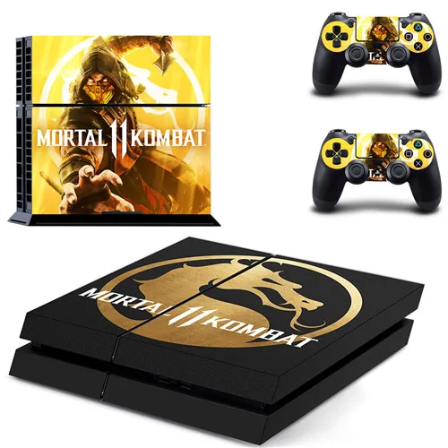 Mortal Kombat 11 PS4 Кожа Наклейка для sony playstation 4 консоль и 2 контроллера PS4 Скины Наклейка виниловая - Цвет: GYTM2468