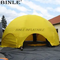Прочный Открытый желтый гигантский надувной паук купол палатка с полным Чехлы для мангала большой беседка event station рекламы