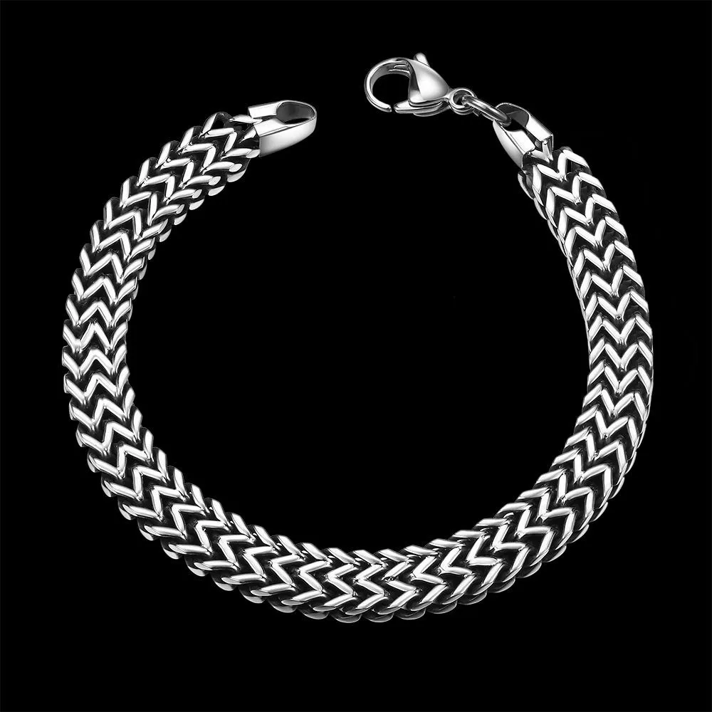 Высокое качество Мужские браслеты змея цепи H024 Мода 316L нержавеющая сталь браслет для мужчин