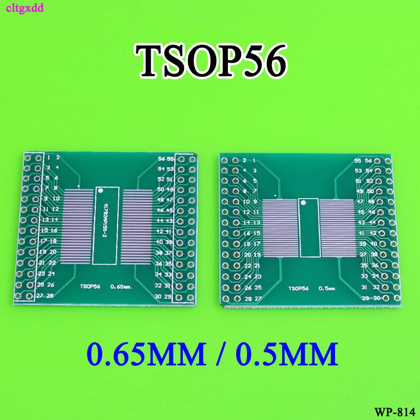 

cltgxdd 5pcs TSOP56 TSOP48 to DIP56 Adapter PCB Board for AM29 series IC 0.5mm 0.65mm pitch transfer board