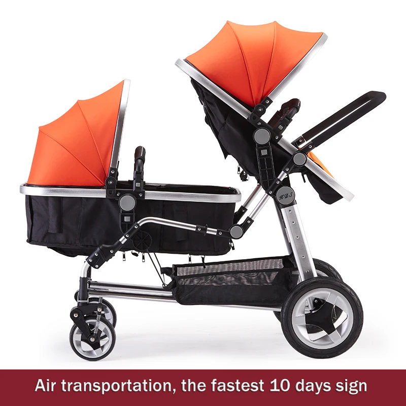 Brand specials twin folding strollers can lie can sit for 0 3 years old
