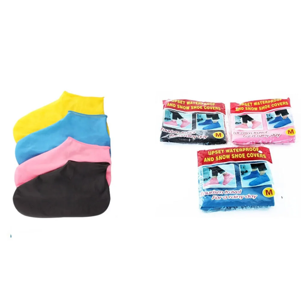 

Anti-slip Latex Shoe Covers Reusable Waterproof Rain Boot Overshoes Shoes JS21