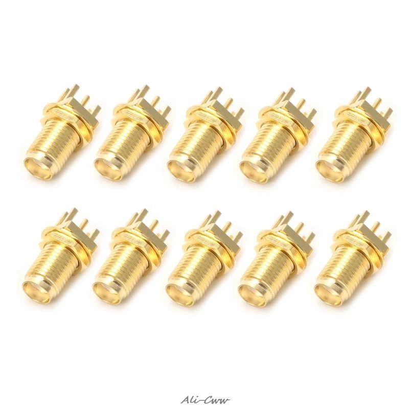 

10pcs End Launch PCB Mount Mount SMA Female Jack Straight RF Connector Adapter