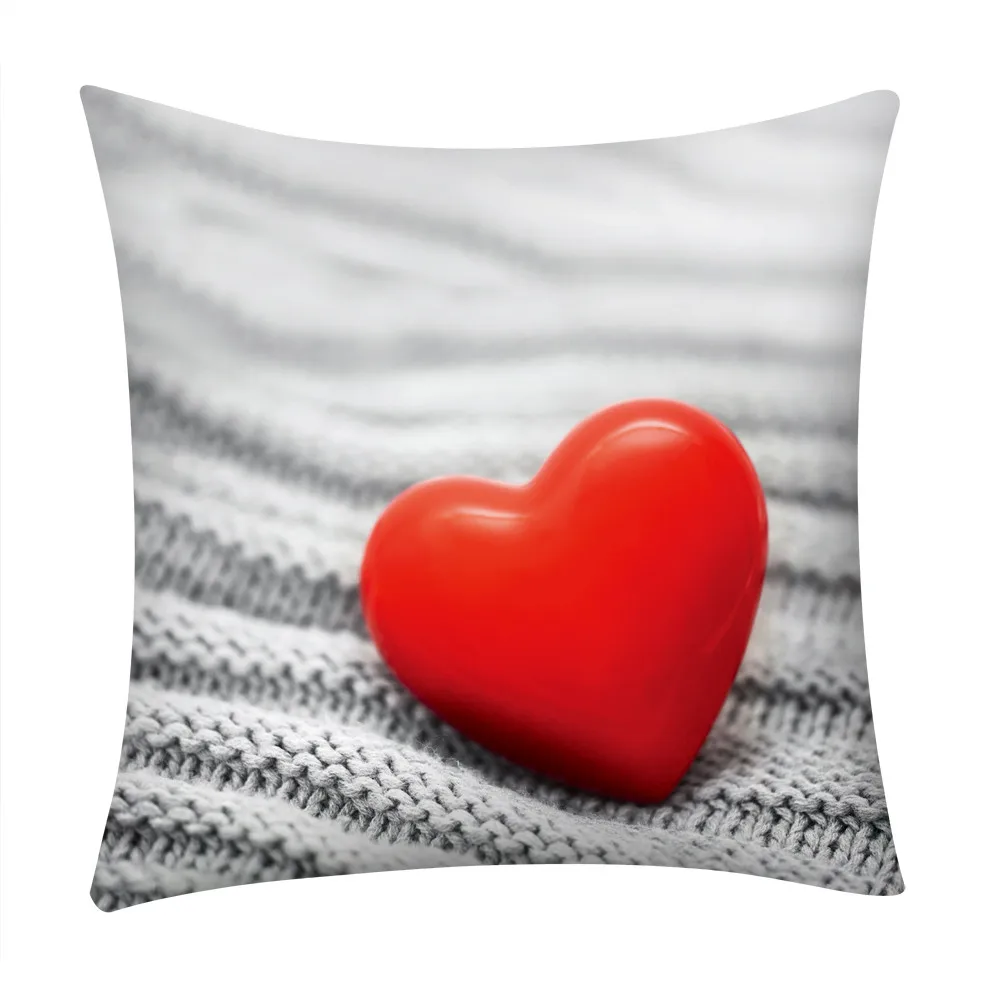 Полиэфирная квадратная наволочка с принтом в виде сердца хлопковые чехлы на подушки наволочка на талию для дивана, спальни, автомобиля, домашний декор Q0 - Цвет: G