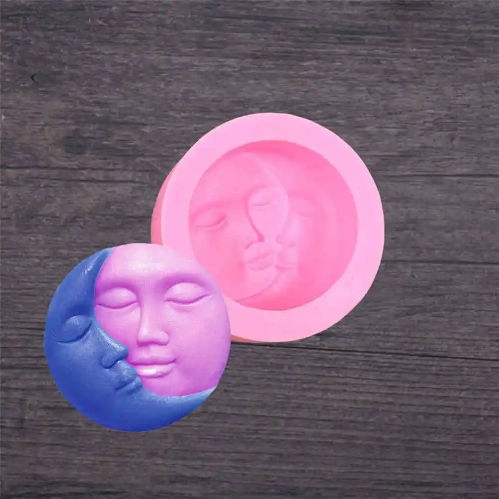 New DIY Sun Moon Faces Silicone Soap Molds Craft Molds DIY