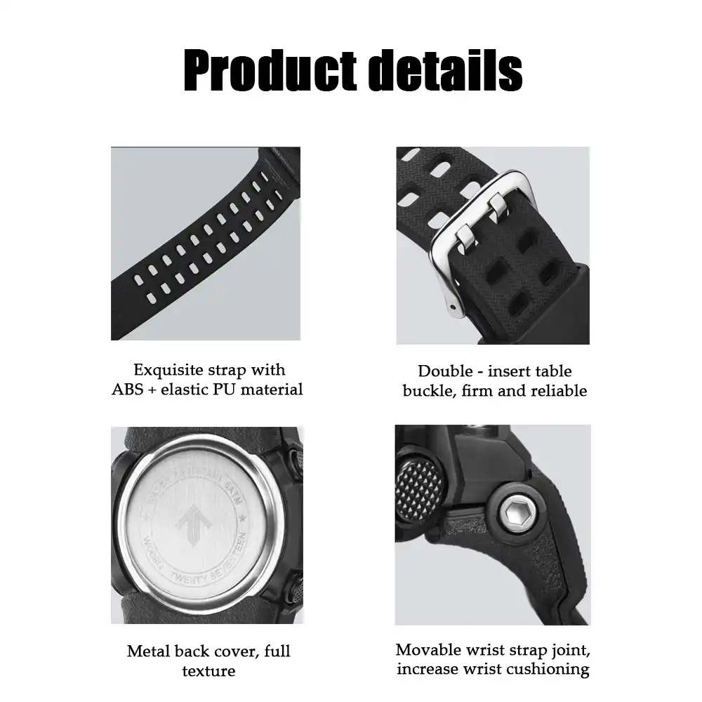 xiaomi twentyseventeen outdoor electronic sport watch dial dual time display