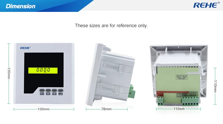 REHE RH-D2Y 120*120 мм ЖК-цифровой мультиметр однофазный счётчик