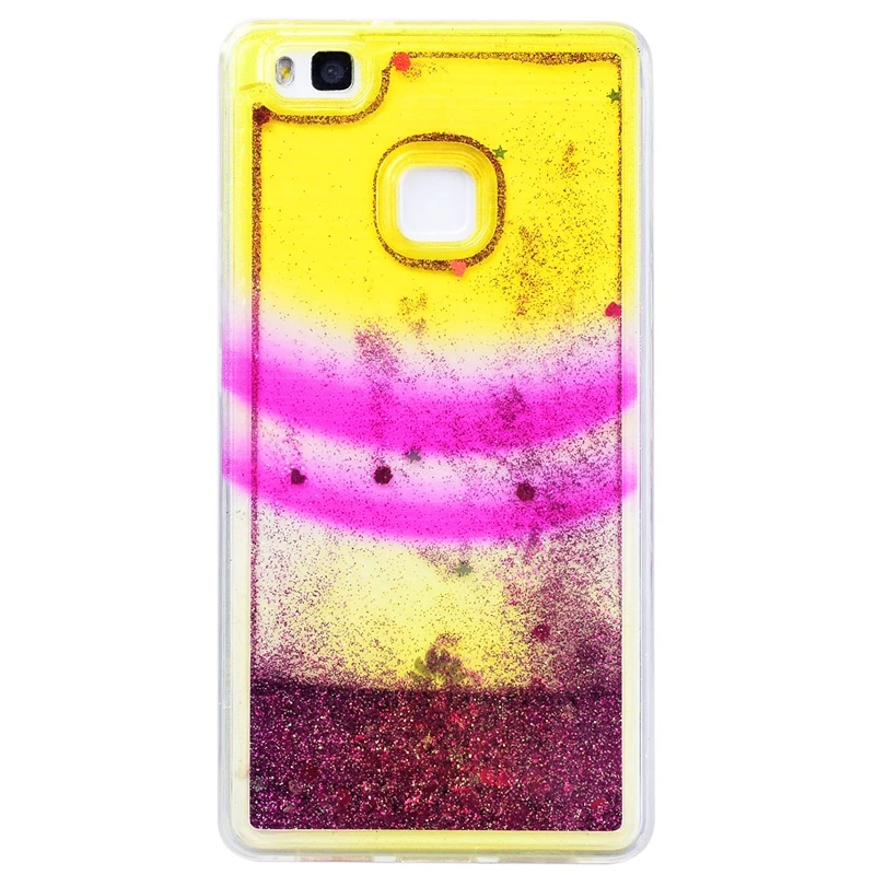 Чехол для телефона Yokata Quicksand Rainbow Huawei P9 Lite мягкий Блестящий Прозрачный Бампер TPU