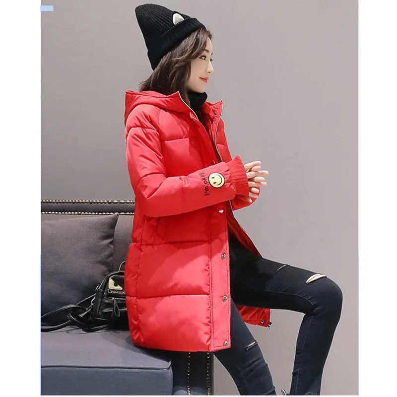 black Longue Mode Lettre À Yagenz Section Vers Femmes Femelle Veste khaki red white Des Tops Manteau Hiver 473 Garder Coton Le Au Bas armygreen Chaud Capuchon Broderie Pink 4AA7wqC