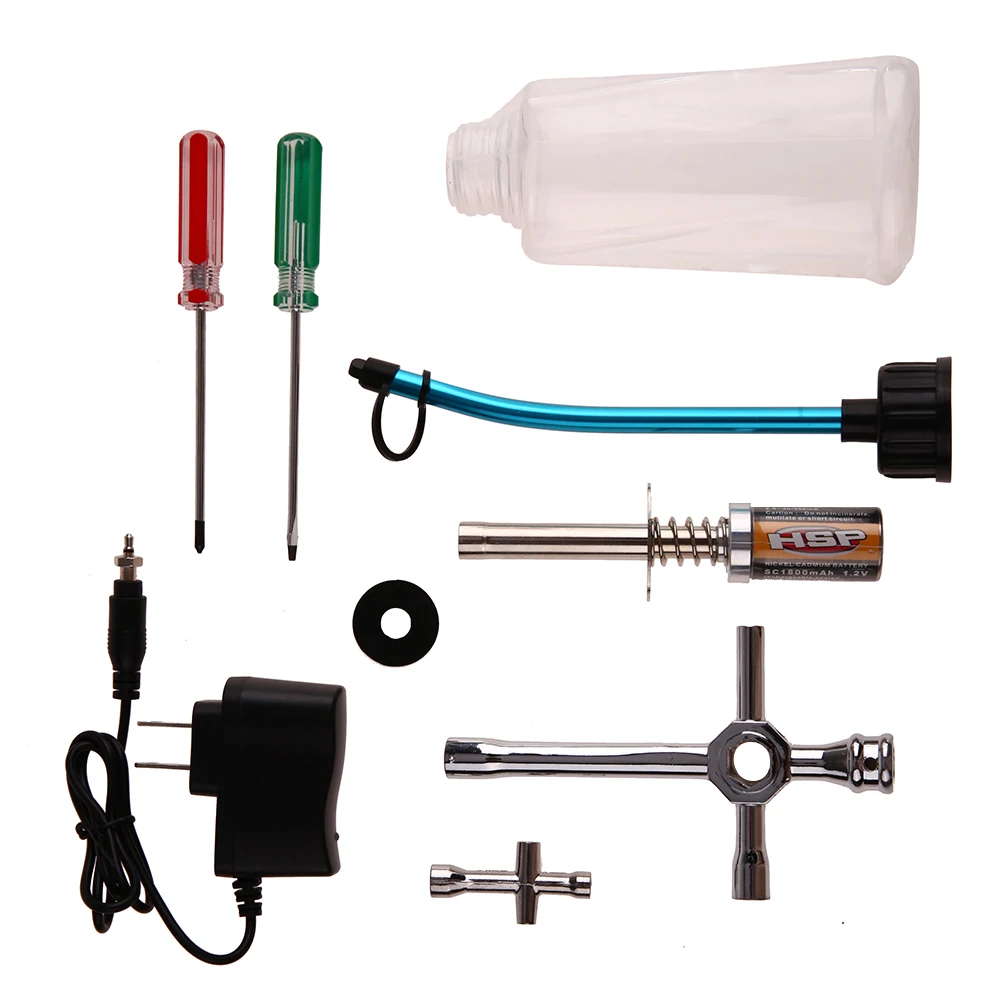 

Racing Nitro Starter Kit Repair Tools Hand Tools Screwdriver Igniter Tool Fuel Filler Set for Hsp Redcat 1/8 and 1/10 Car