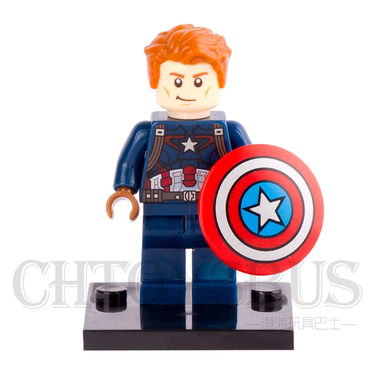 

Single Sale Captain America Steve Rogers Civil War Iron Man The Avengers DIY Model Building Blocks MINIFIGs Kids Toys Gifts