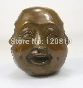 

old handwork Tibet copper copper brass 4 face emotion Buddha statue