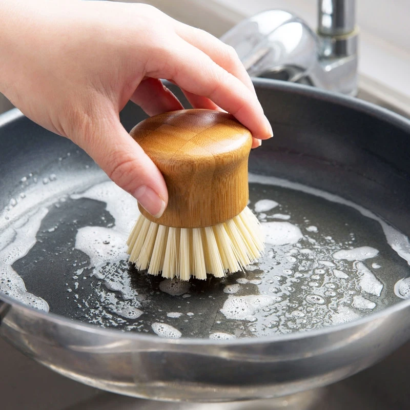 

OTHERHOUSE Cleaning Brush Wooden Washing Brushes For Pot Pan Glass Dish Brush Fruit Vegetables Scourer Kitchen Cleaning Tool