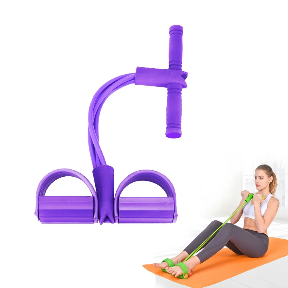 

Fitness Gum 4 Tube Resistance Bands Latex Pedal Exerciser Sit-up Pull Rope Expander Elastic Bands Yoga equipment Pilates Workout