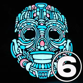 

New Styles LED Masks Cold Light Sheet LED Glow Party Supplies Dance Rave Light Up Adjustable Screaming Party Mask