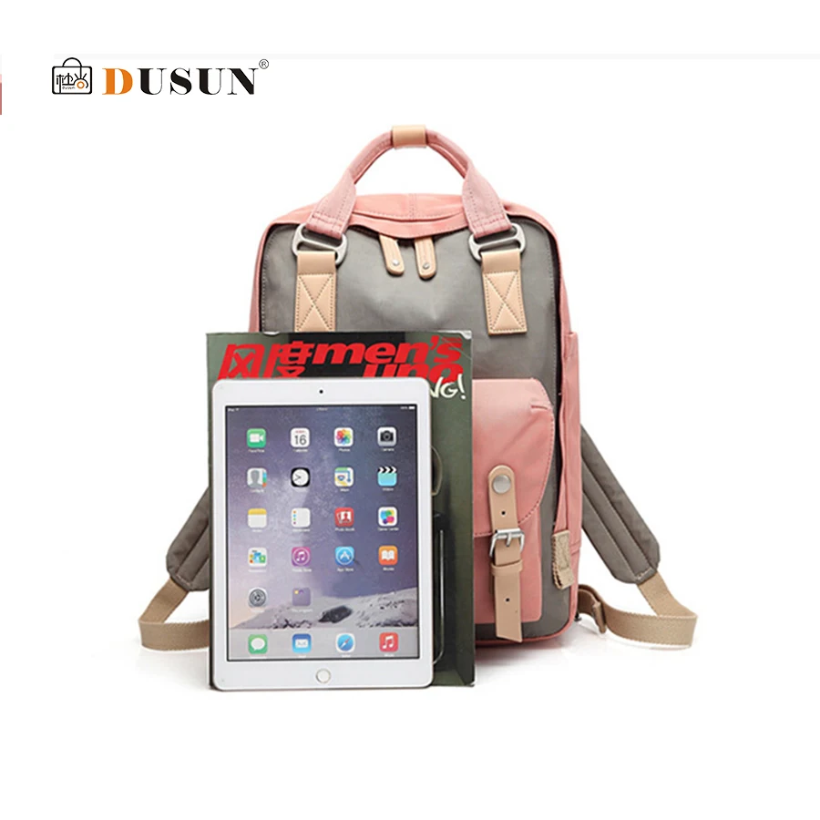 DUSUN Patchwork Preppy Mochila de gran capacidad bolsas para la escuela de los adolescentes Oxford bolsas de viaje portátil Mochila