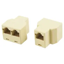 Промо-акция! 2 предмета 3 Way RJ45 сетевой кабель для интернета разветвитель разъема хаки