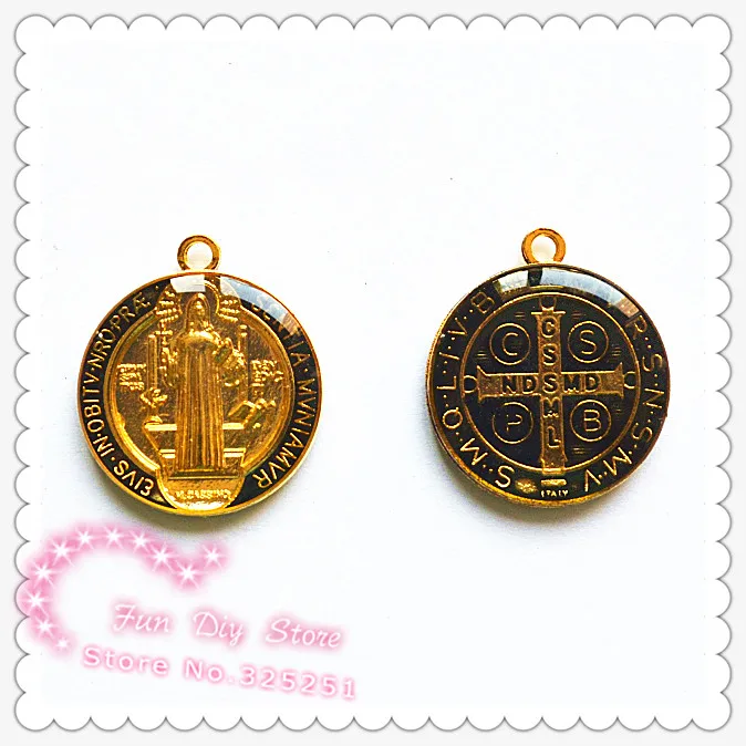

24mm alloy Benedict charm double-faced 5pcs/lot free shipping