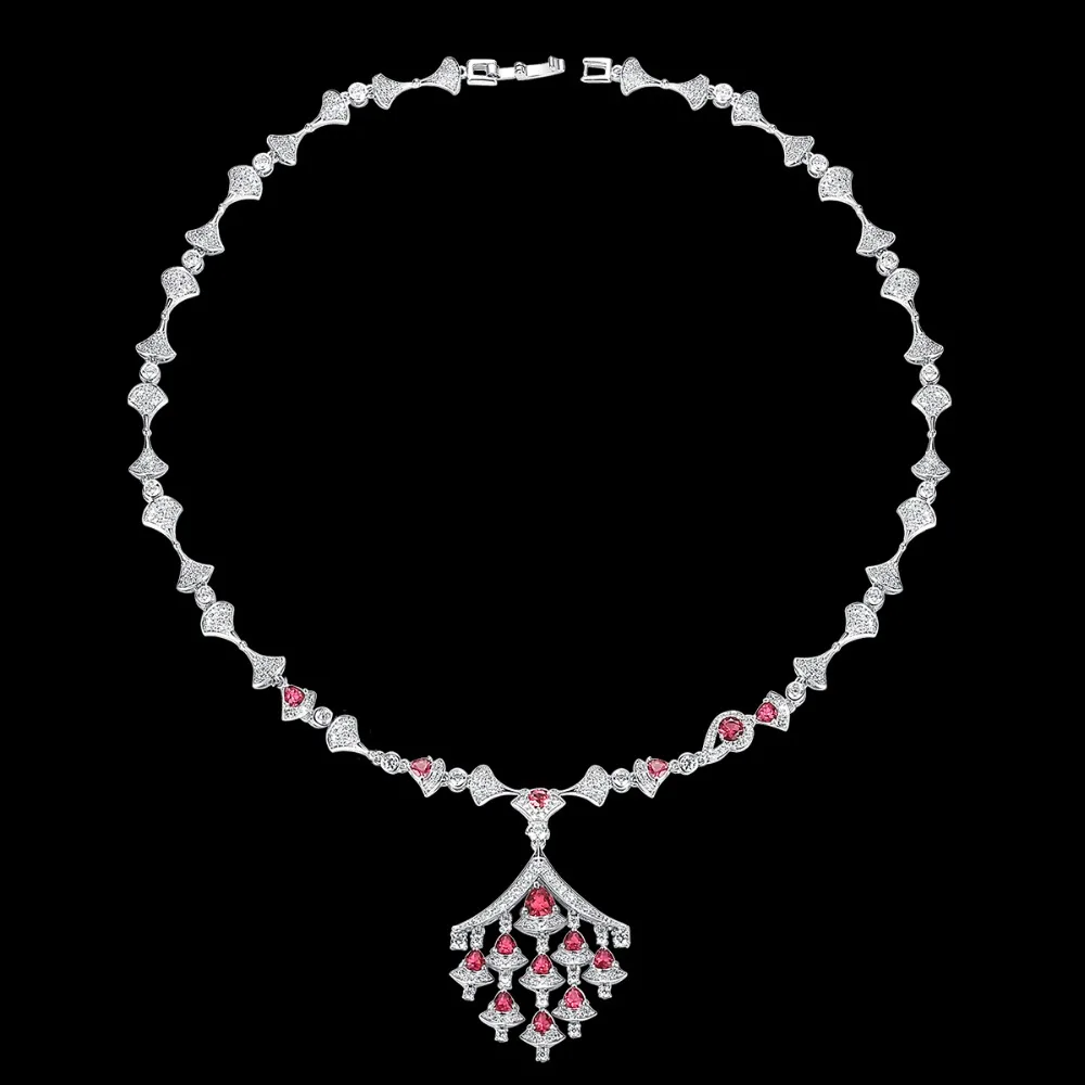 

Luxury AAA Cubic Zirconia Jewelry Pendant Necklace for woman Bridal Elegant Wedding party Jewelry Gift
