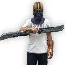 110cm Thanos Double-edged Sword weapon Avengers Infinity War Cosplay LED Gloves PVC Action Figure Model Toys Gift Halloween Prop 110cm Thanos Double-edged Sword weapon Avengers Infinity War Cosplay LED Gloves PVC Action Figure Model Toys Gift Halloween Prop