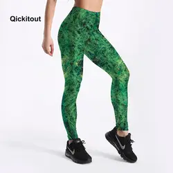 Для женщин леггинсы Новая мода зеленая трава печать Леггинсы Sexy Брюки Фитнес 2018 лето-осень брюки