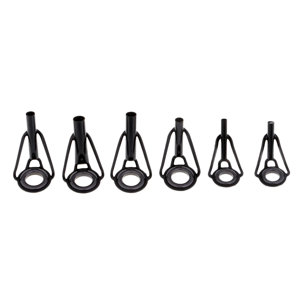 40Pcs Stainless Steel Fishing Rod Guides Ring Rod Repair Kit DIY Tips Rings Guías de pesca canne à pêche guides
