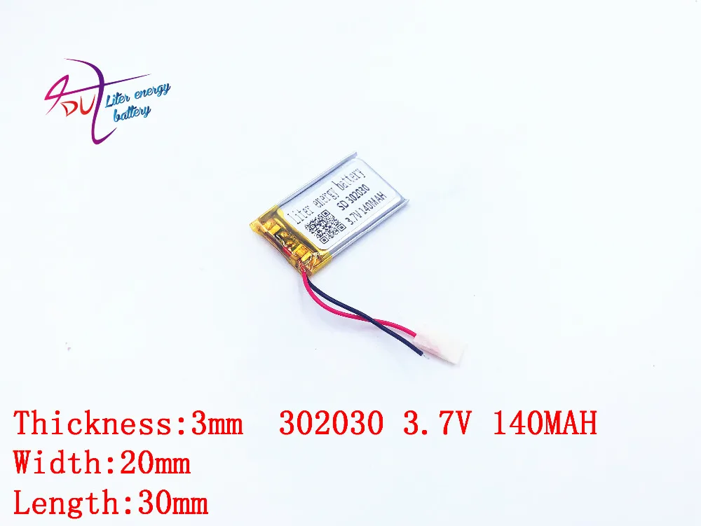 

302030 140mah 3.7V Liter energy battery mp3/4 bluetooth GPS locator batteries battery lithium polymer battery toys