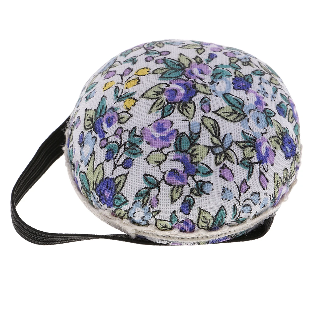 Ball Shape Sewing Pin Cushion Printed Flower Patterns Wrist Wearable Pincushion for Cross Stitch Quilting Needlework Sewing Tool