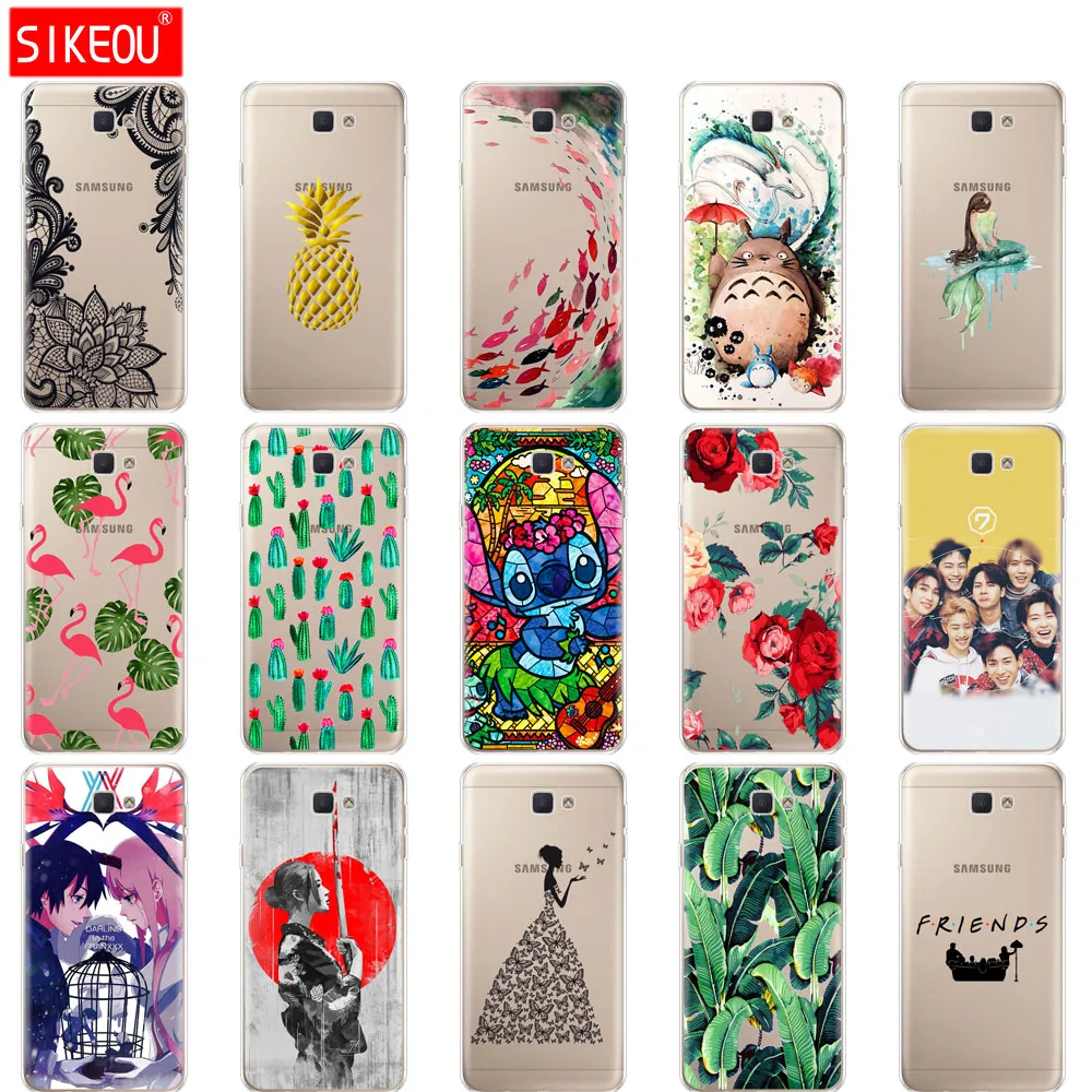 

SIKEOU silicone Soft TPU Cases FOR Samsung Galaxy J7 Prime SM G6100 G610F G610M Cover FOR Samsung J7 Prime On7 2016 Phone Cases