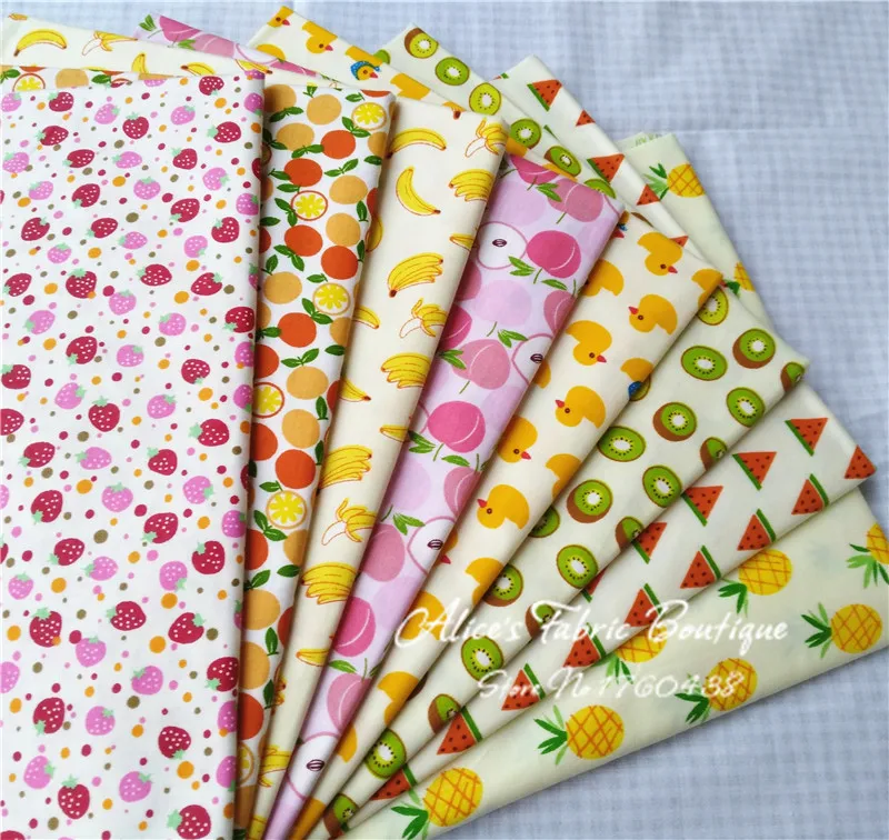 

50cm*160cm cute fruit printed for choose Cotton Fabric For Toy cloth bedding textile sofa coat cushions bags