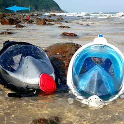 Новый анфас Анти-Туман Маска для подводного плавания анти-плавательная маска трубка Подводное GoPro камера маски для подводного плавания