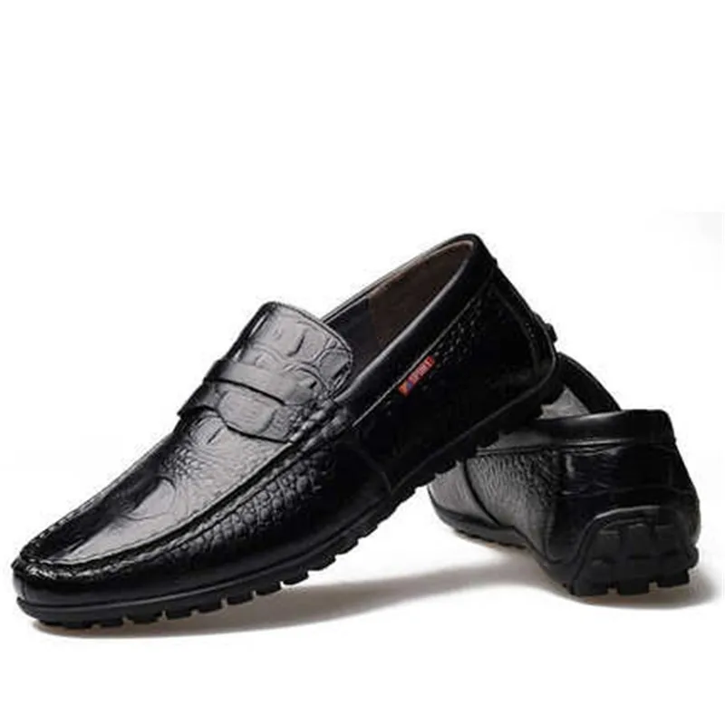 Spring Autumn Men Flats Genuine leather Breathable Loafers Fashion Slip-On Boat shoes British style Male Driving shoes 3A Spring Autumn Men Flats Genuine leather Breathable Loafers Fashion Slip-On Boat shoes British style Male Driving shoes 3A