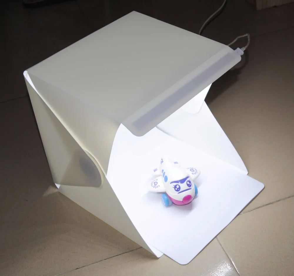 

Photo Studio Lighting Box 20*20cm Folding Mini LED Light Sotbox for Cell Phone Photography Tent Kit with LED Light Background