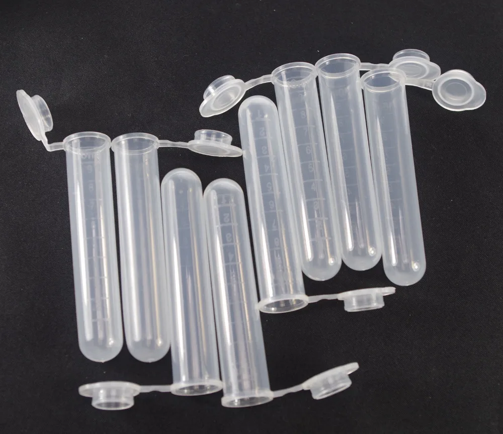 Plastic test tubes centrifuge tubes10ml round bottom lot8in Centrifuge Tubes from Office